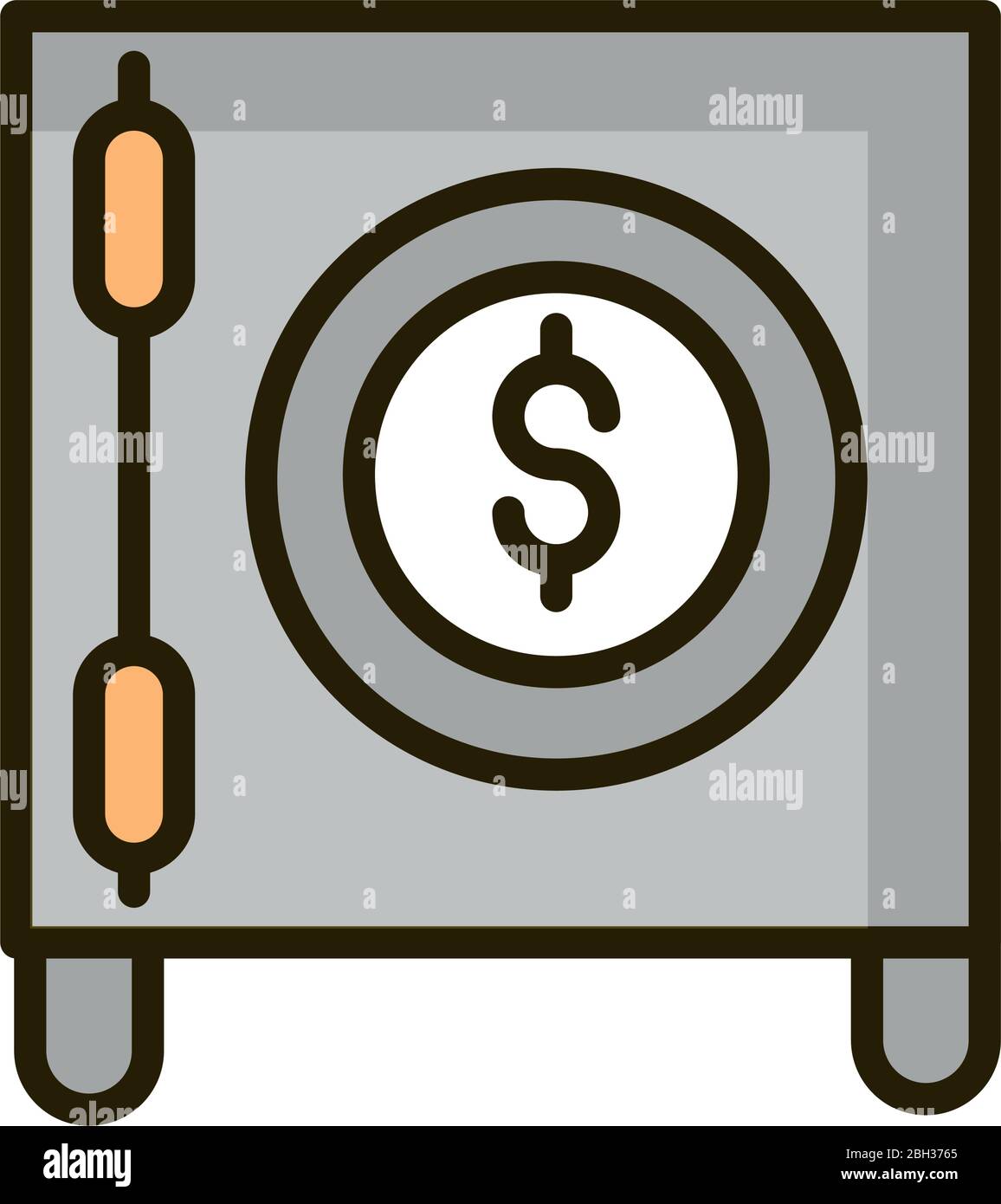 safe box money bank financial business stock market vector illustration ...