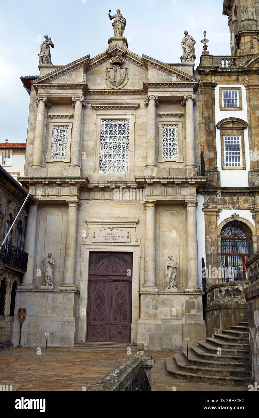 The Casa do Despacho da Ordem Terceira de São Francesco, built for funeral services, catacombs beneath, no longer used for burials, Baroque style Stock Photo