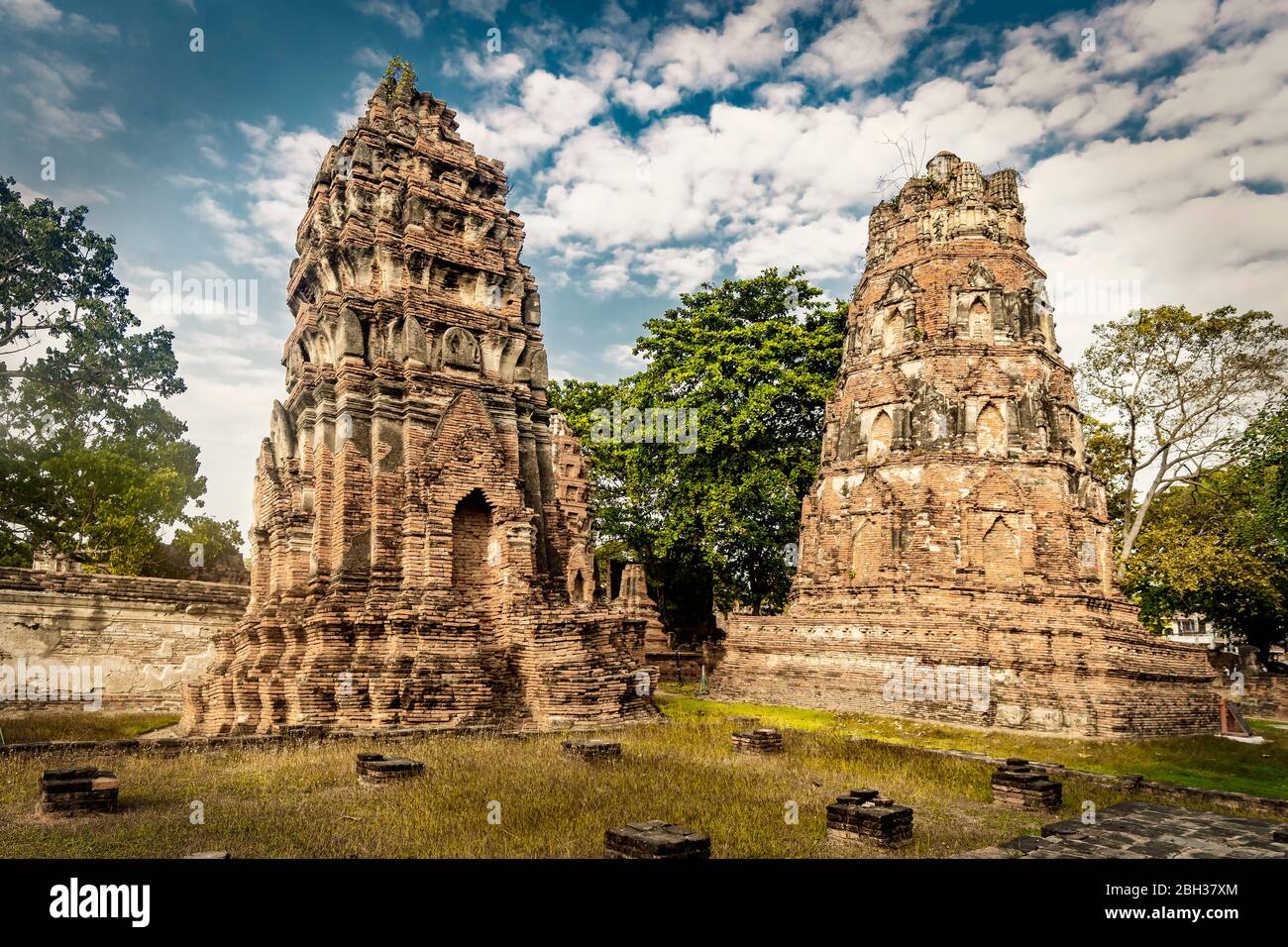 Wat Mahatat, Ayutthaya Park, UNESCO ,Ayutthaya, Thailand, Stock Photo