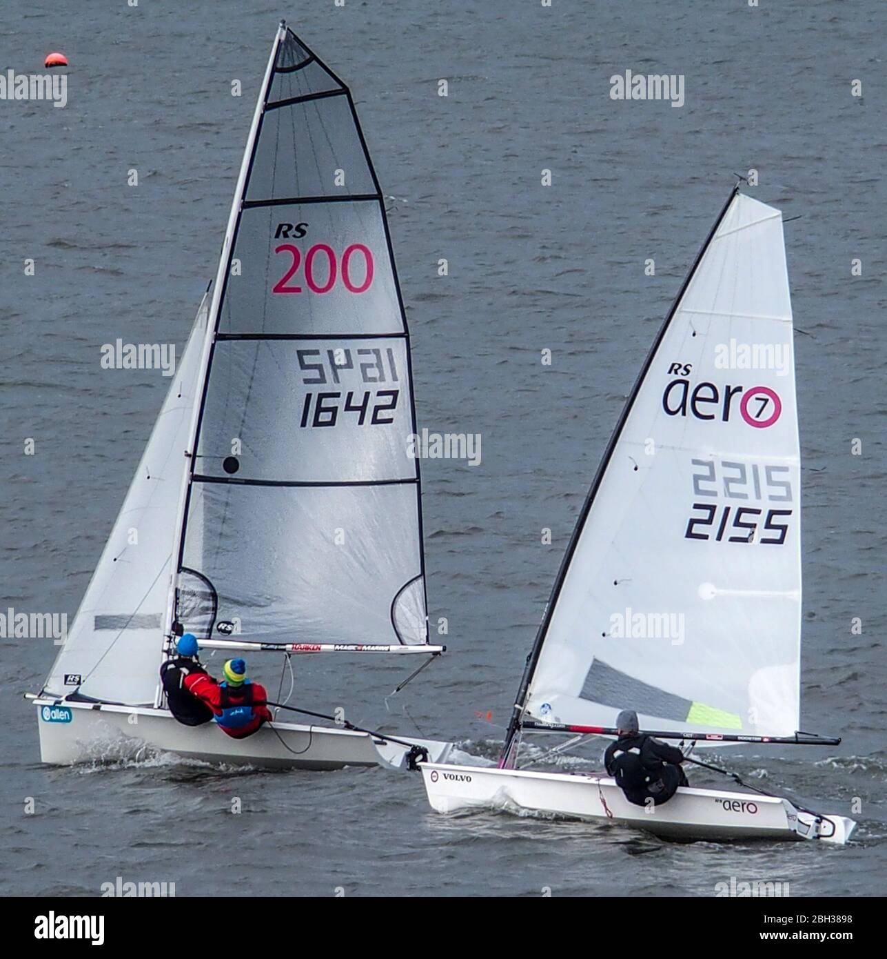 Sailing Dinghy Racing, East Lothian Yacht Club, North Berwick Stock