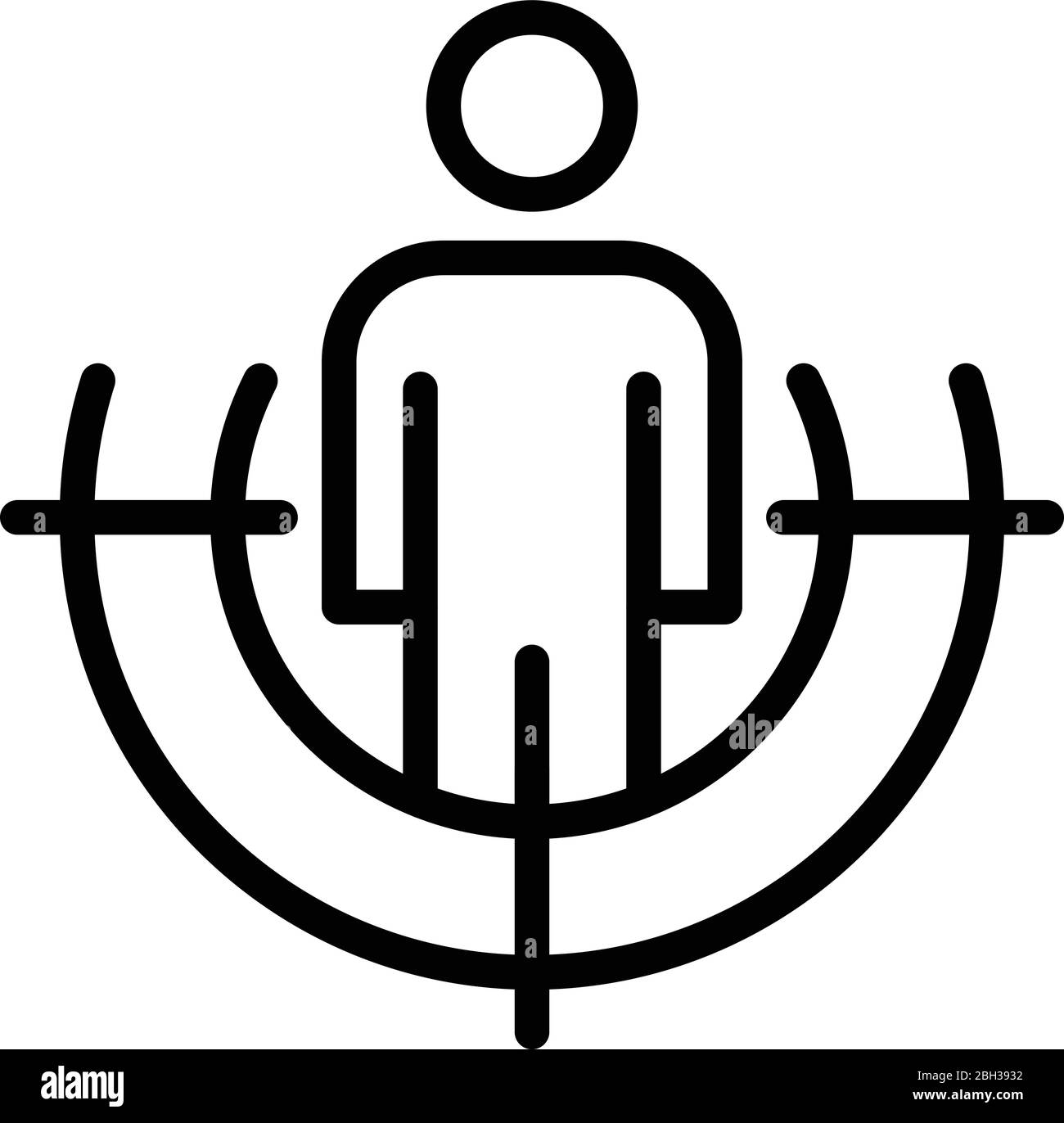 Human resource target icon, outline style Stock Vector Image & Art - Alamy