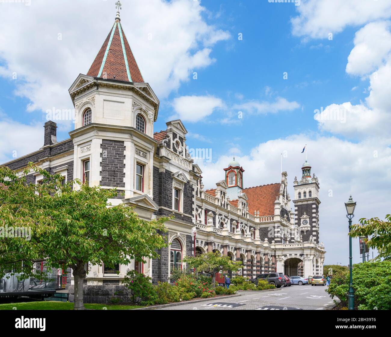 Dunedin Railway Station, Dunedin, New Zealand Stock Photo