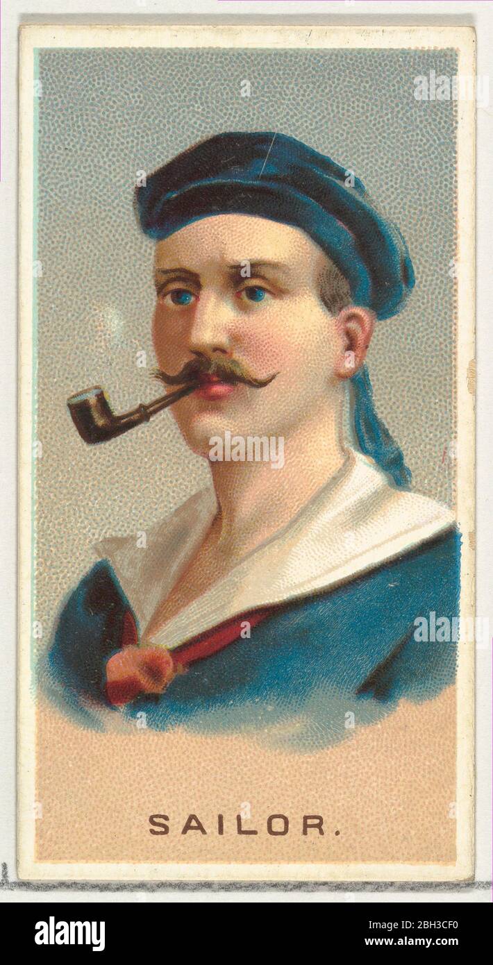 Sailor, from World's Smokers series (N33) for Allen &amp; Ginter Cigarettes, 1888. Stock Photo