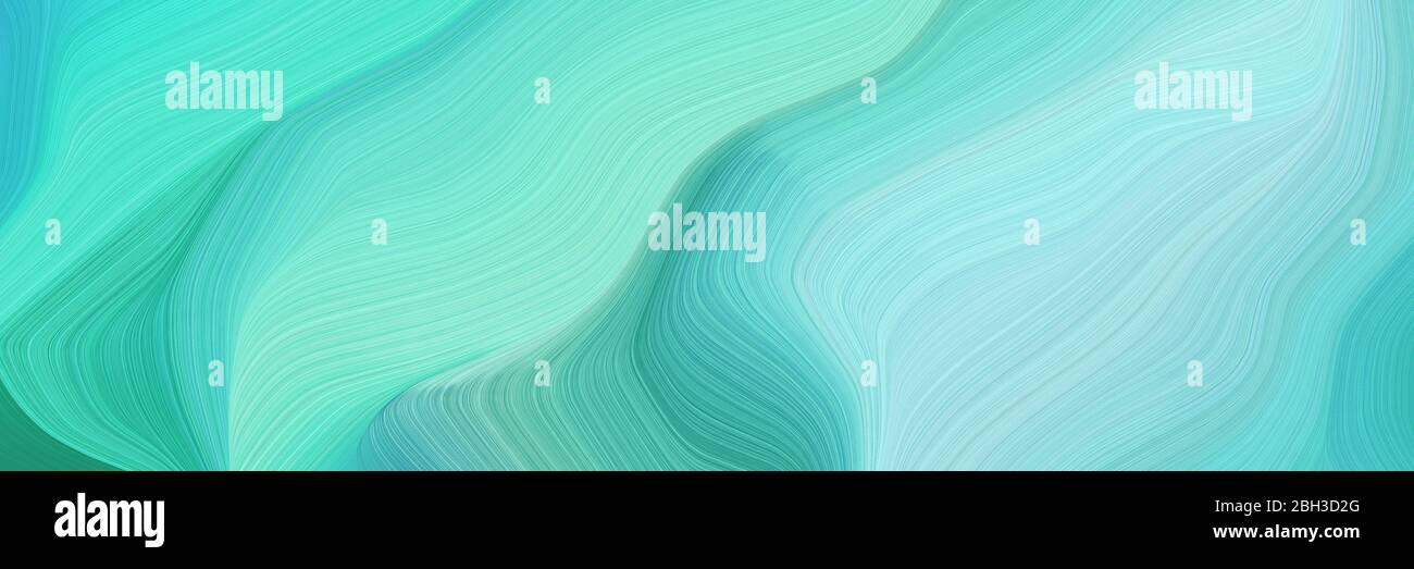modern soft curvy waves background design with sky blue, light sea ...