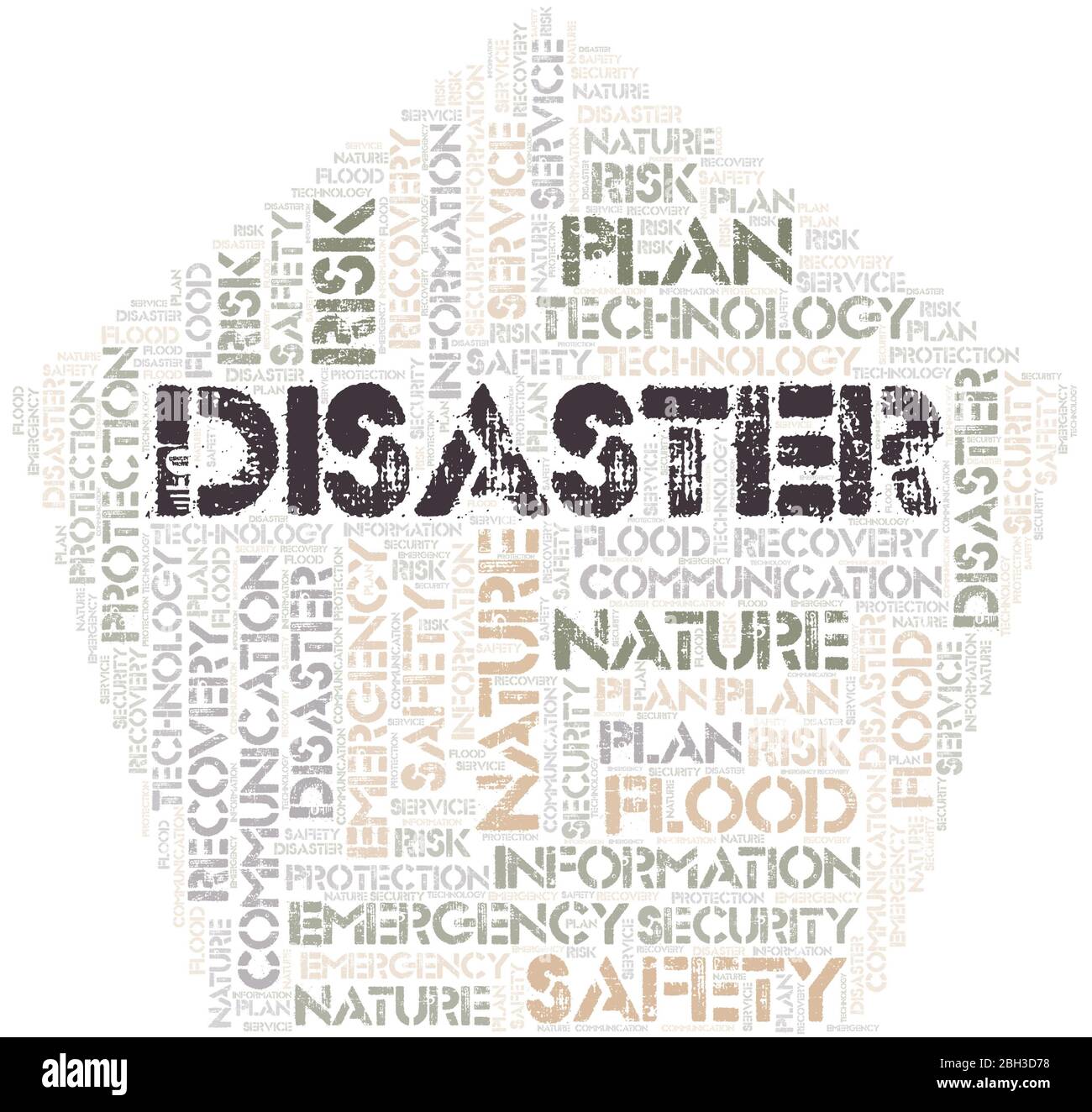 Disaster typography word cloud. Wordcloud collage made with the text ...