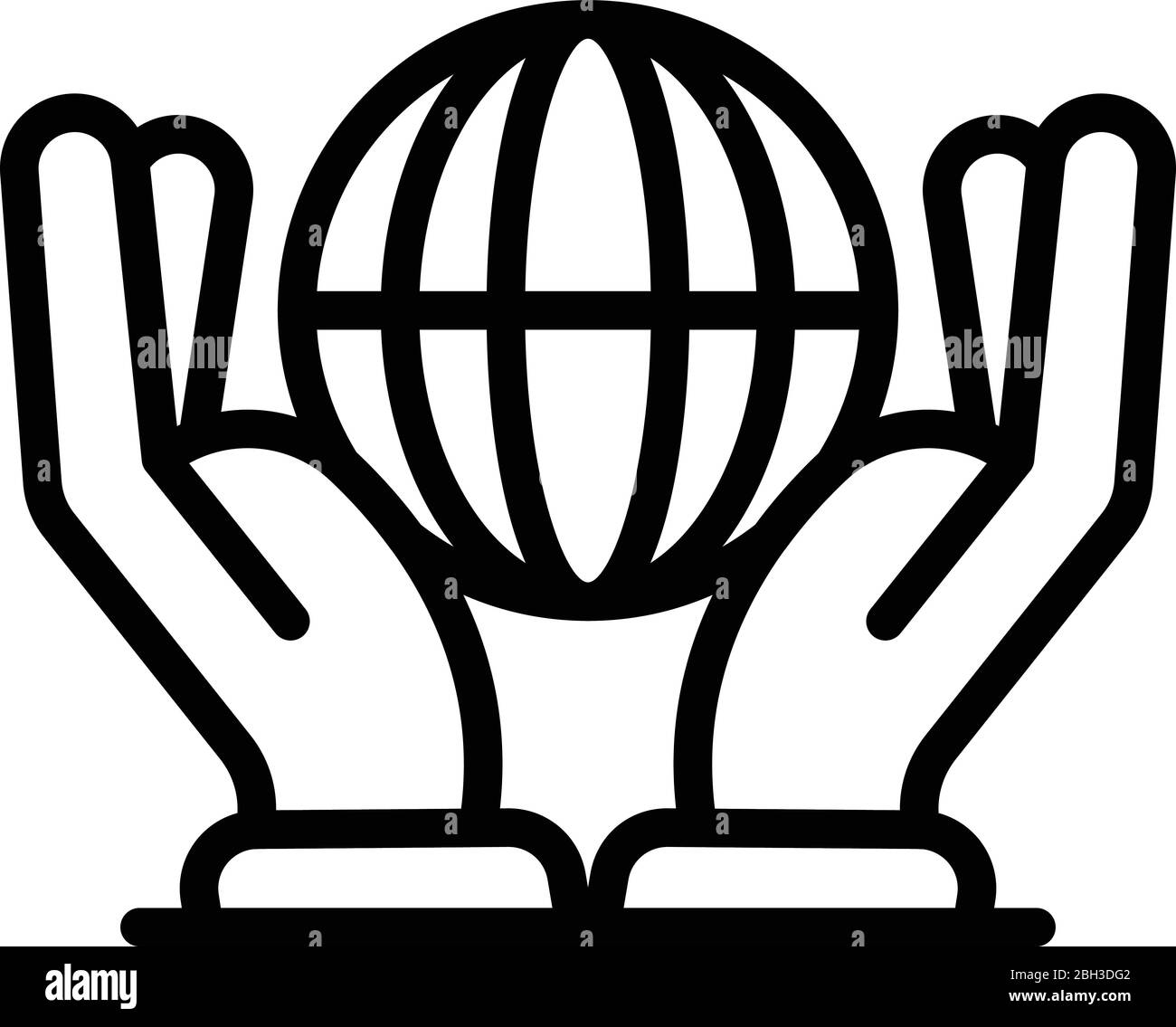 Keep global headhunter icon, outline style Stock Vector