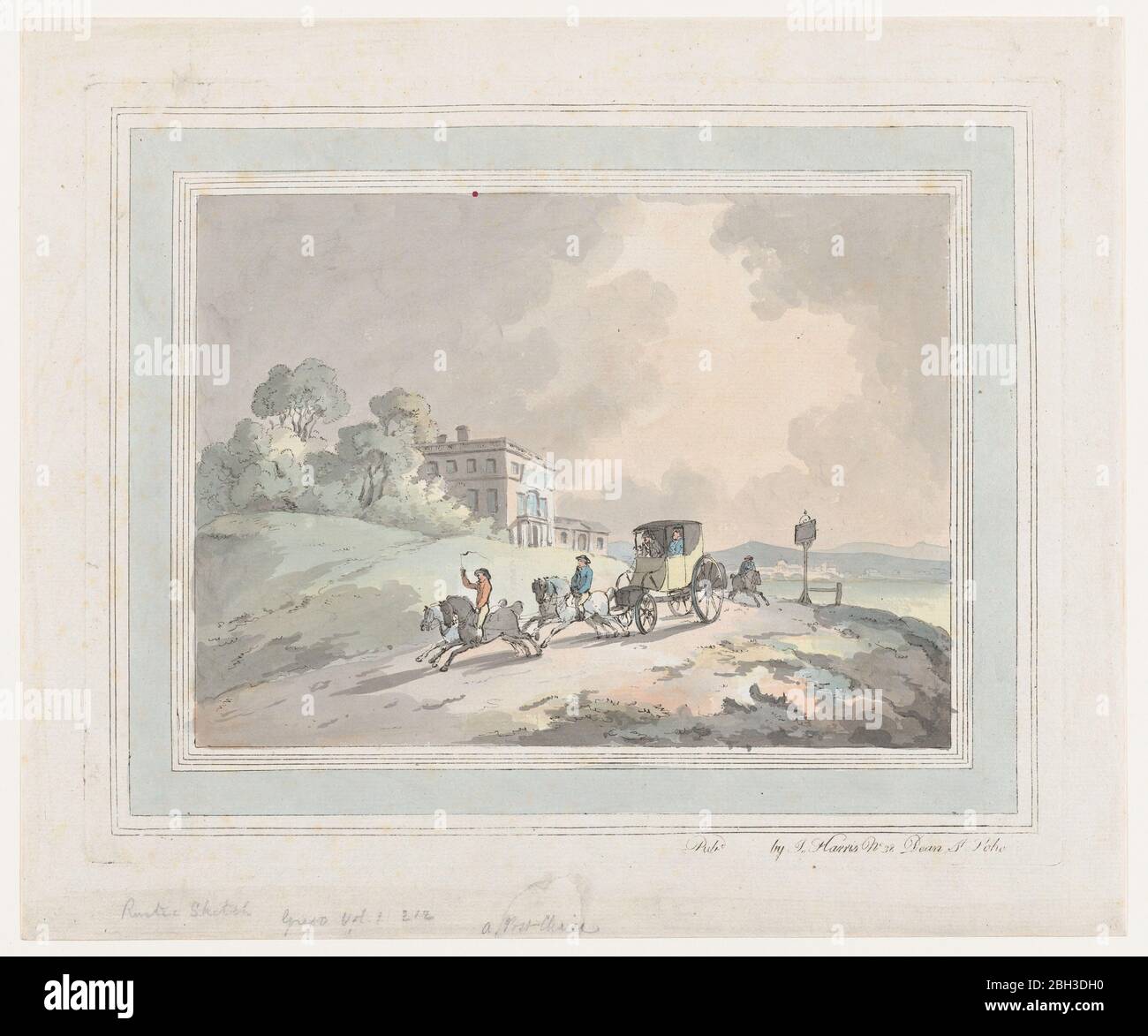 Rustic Sketch, or A Post Chaise (Travelling), 178599 Stock Photo Alamy