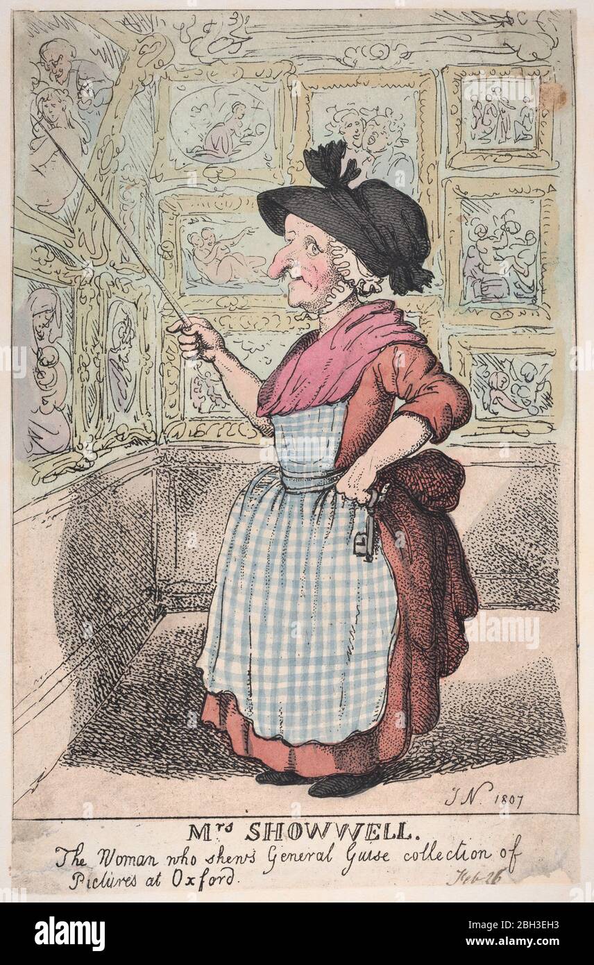 Mrs. Showell, the Woman who shows General Guise's Collection of Pictures at Oxford, February 26, 1807. Stock Photo