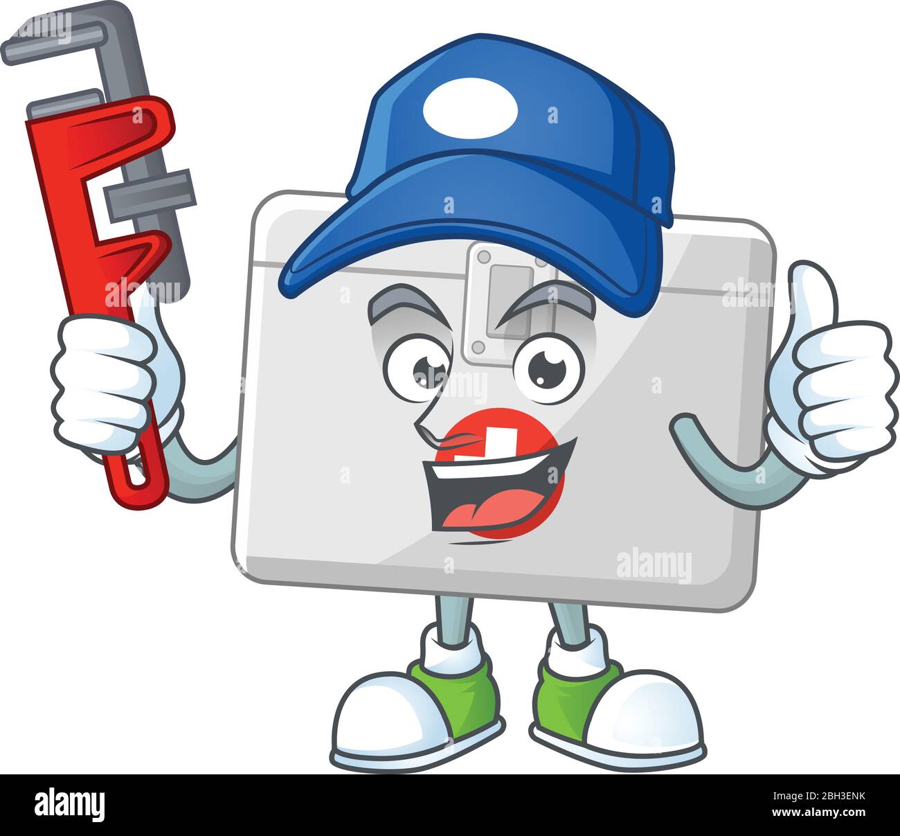 Mascot design concept of first aid kit work as smart Plumber Stock ...
