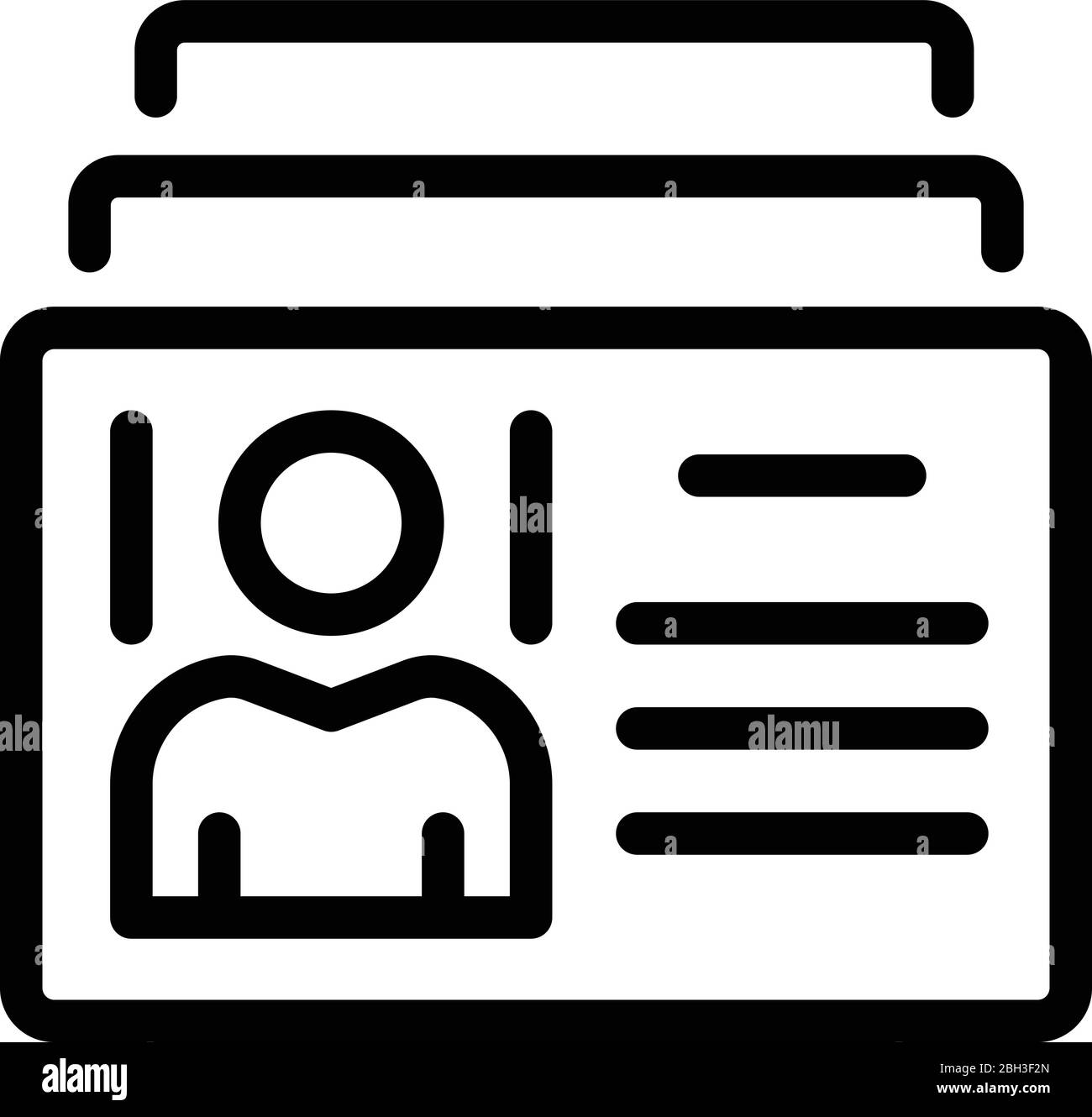 Id card recruiter icon, outline style Stock Vector