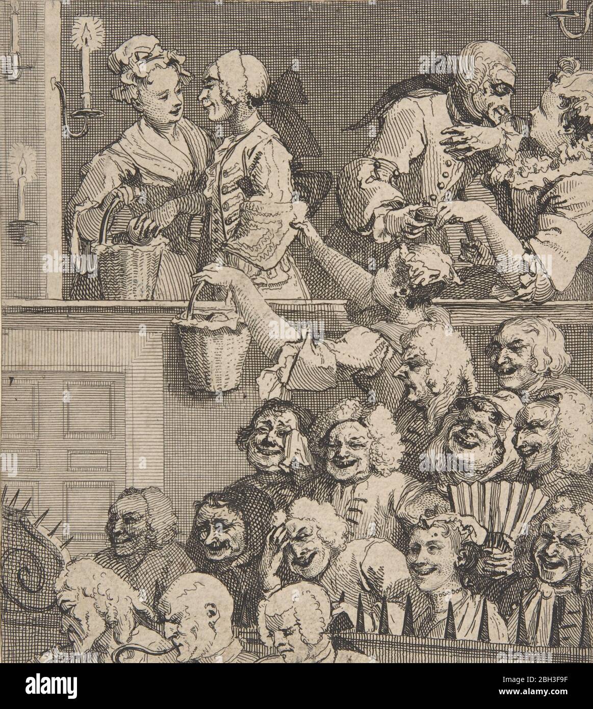 The Laughing Audience, December 1733. Stock Photo