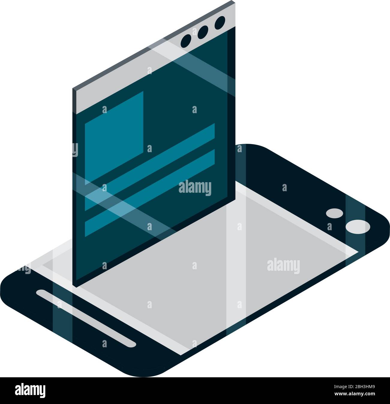smartphone website device gadget technology isometric isolated icon ...