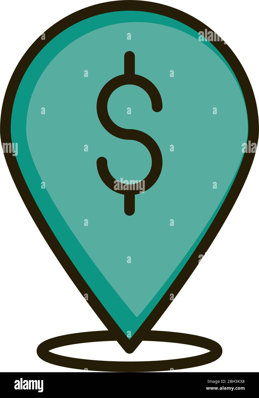 pointer location money financial business stock market vector ...