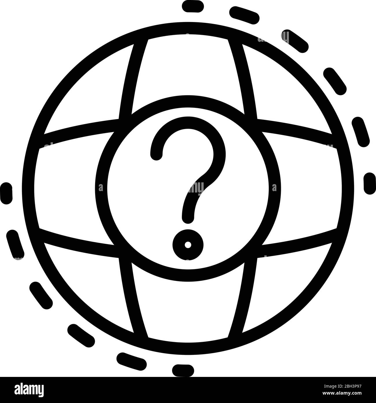Global question headhunter icon, outline style Stock Vector