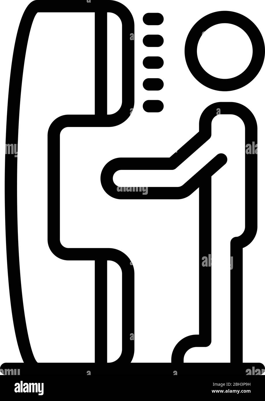 Phone call headhunter icon, outline style Stock Vector