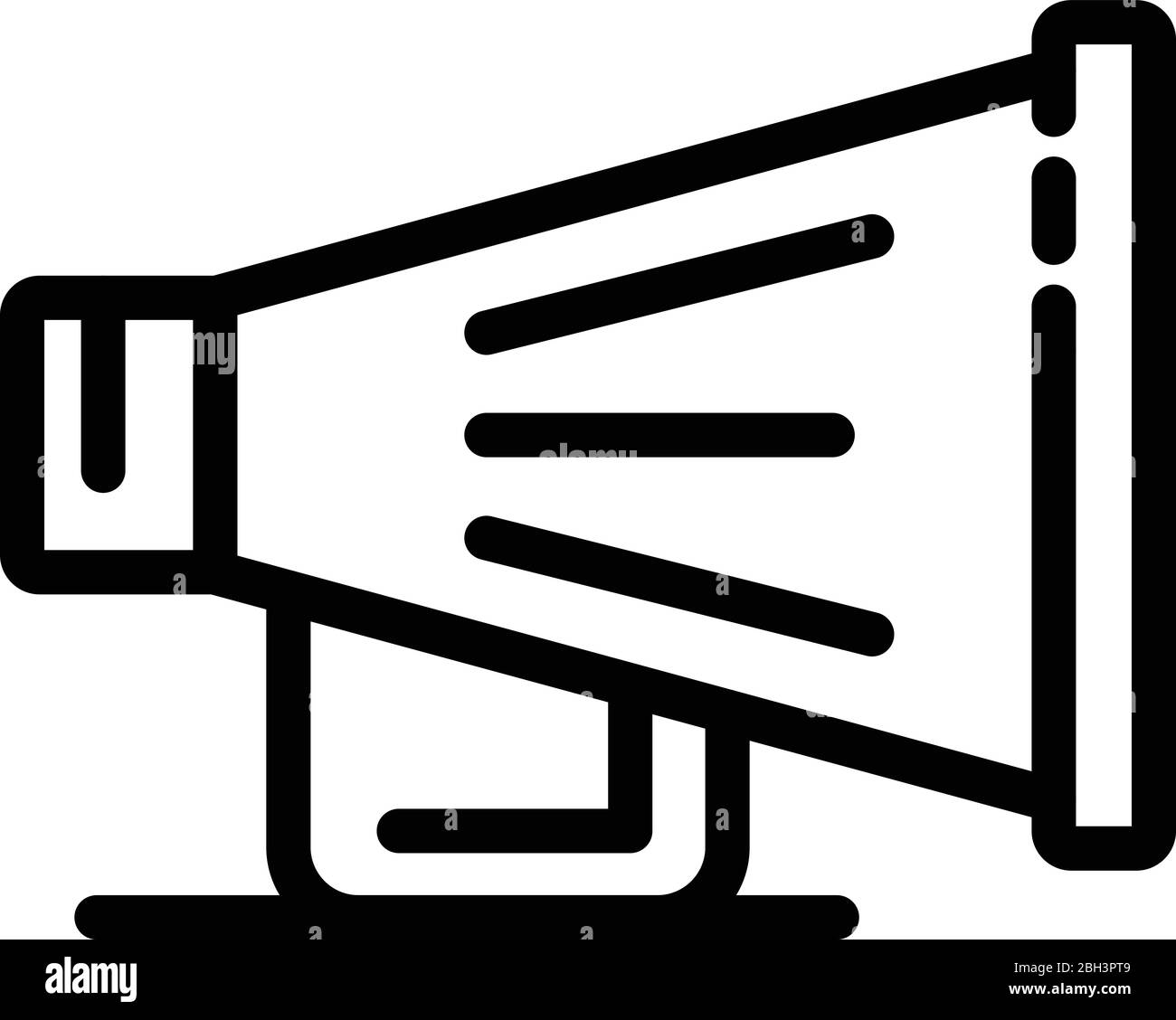 Recruiter megaphone icon, outline style Stock Vector