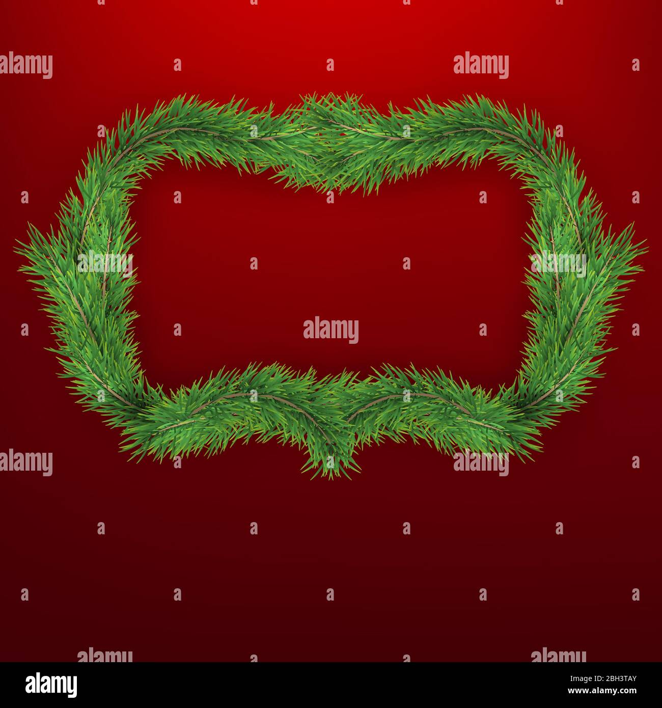 Winter holiday background with firtree frame. Border with Christmas ...