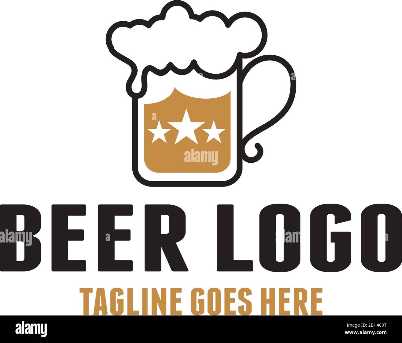 Vintage, Retro beer logo bar design inspiration Stock Vector Image