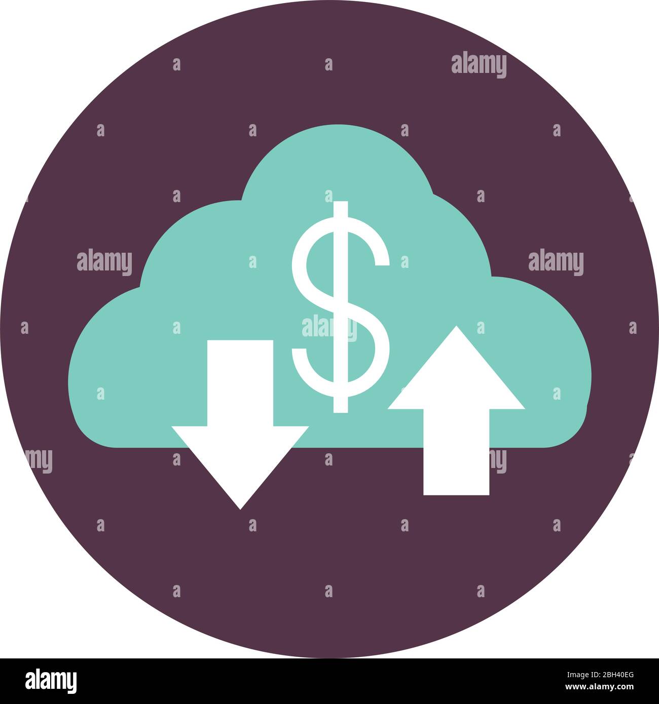 mobile banking, cloud computing down and upload data vector ...