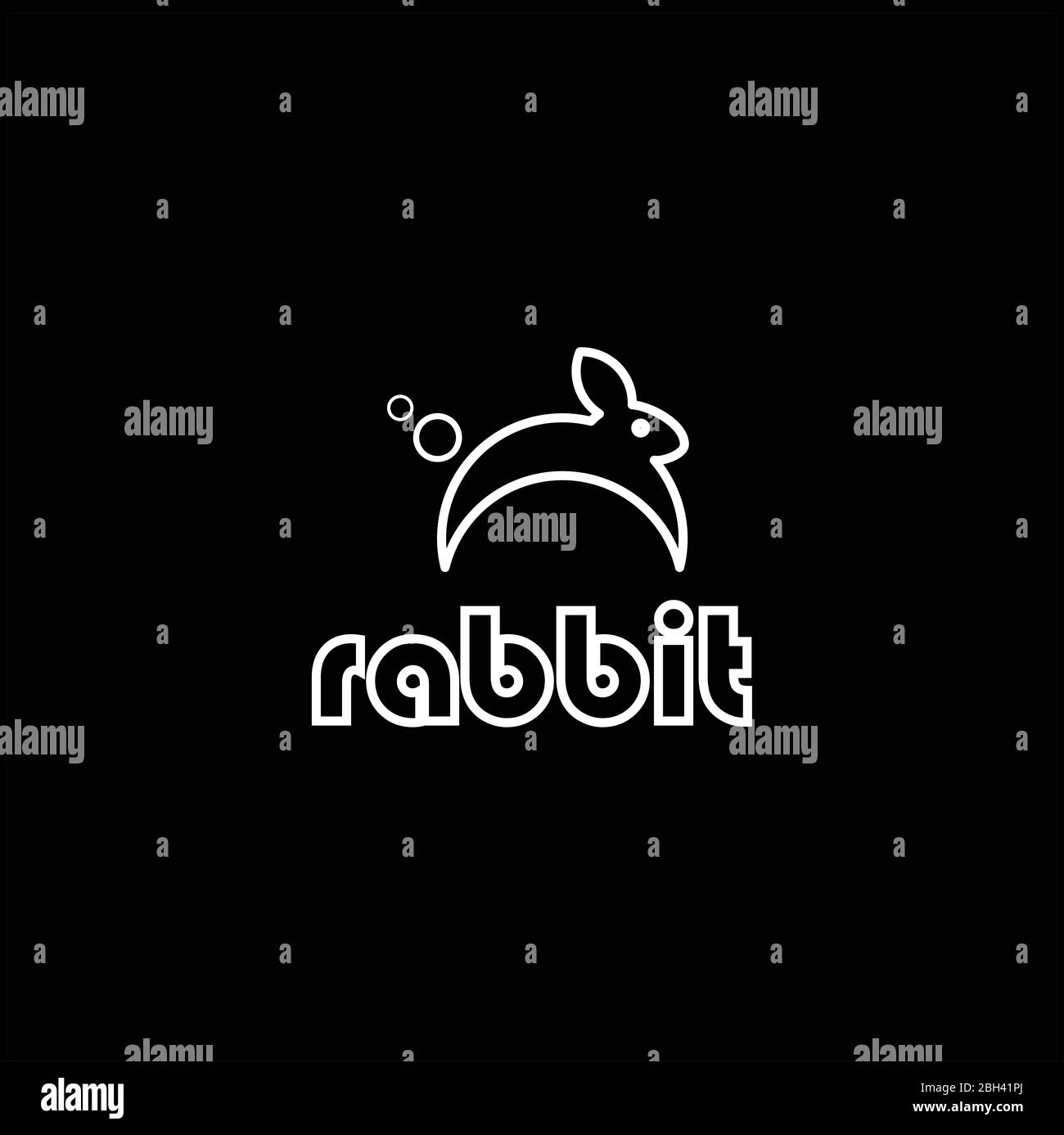 Modern jumping Rabbits logo design inspiration Stock Vector Image & Art ...