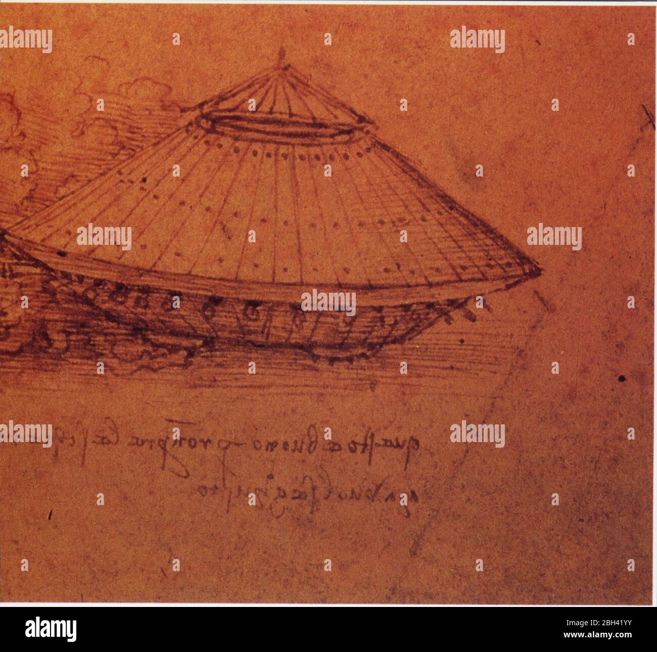 Leonardo da Vinci. Drawing of the Shell of Tanks. Detail. 1499 Stock Photo Alamy