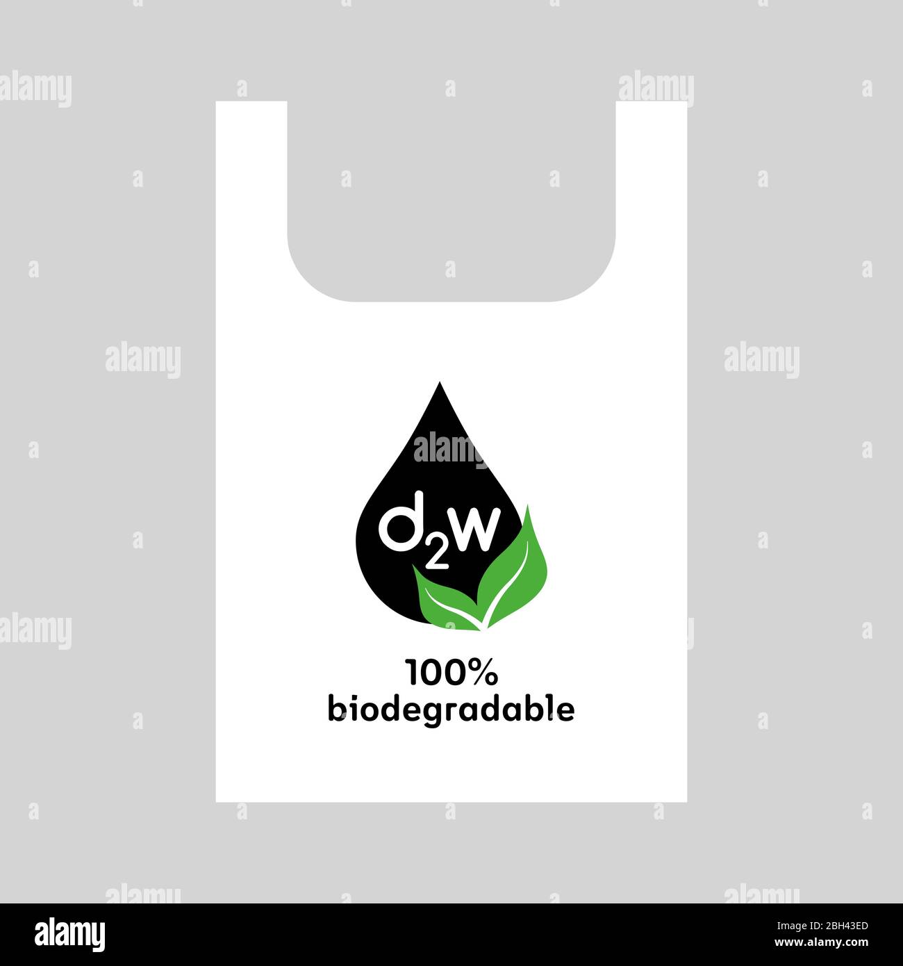 Biodegradable plastic packet. Vector illustration of natural package with  d2w design Stock Vector Image & Art - Alamy