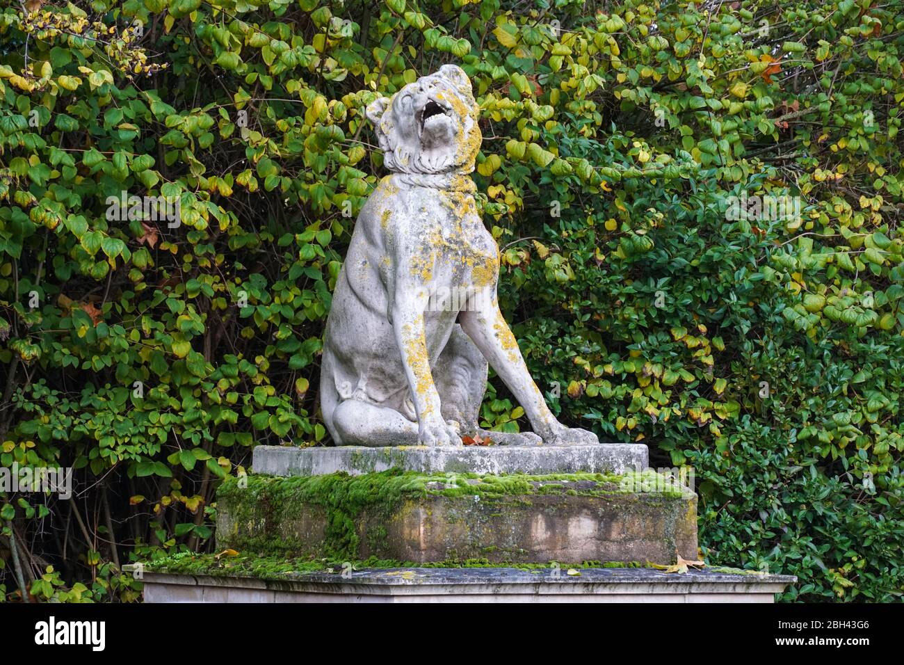 The Dogs of Alcibiades, dog sculpture in Victoria Park, London England United Kingdom UK Stock Photo