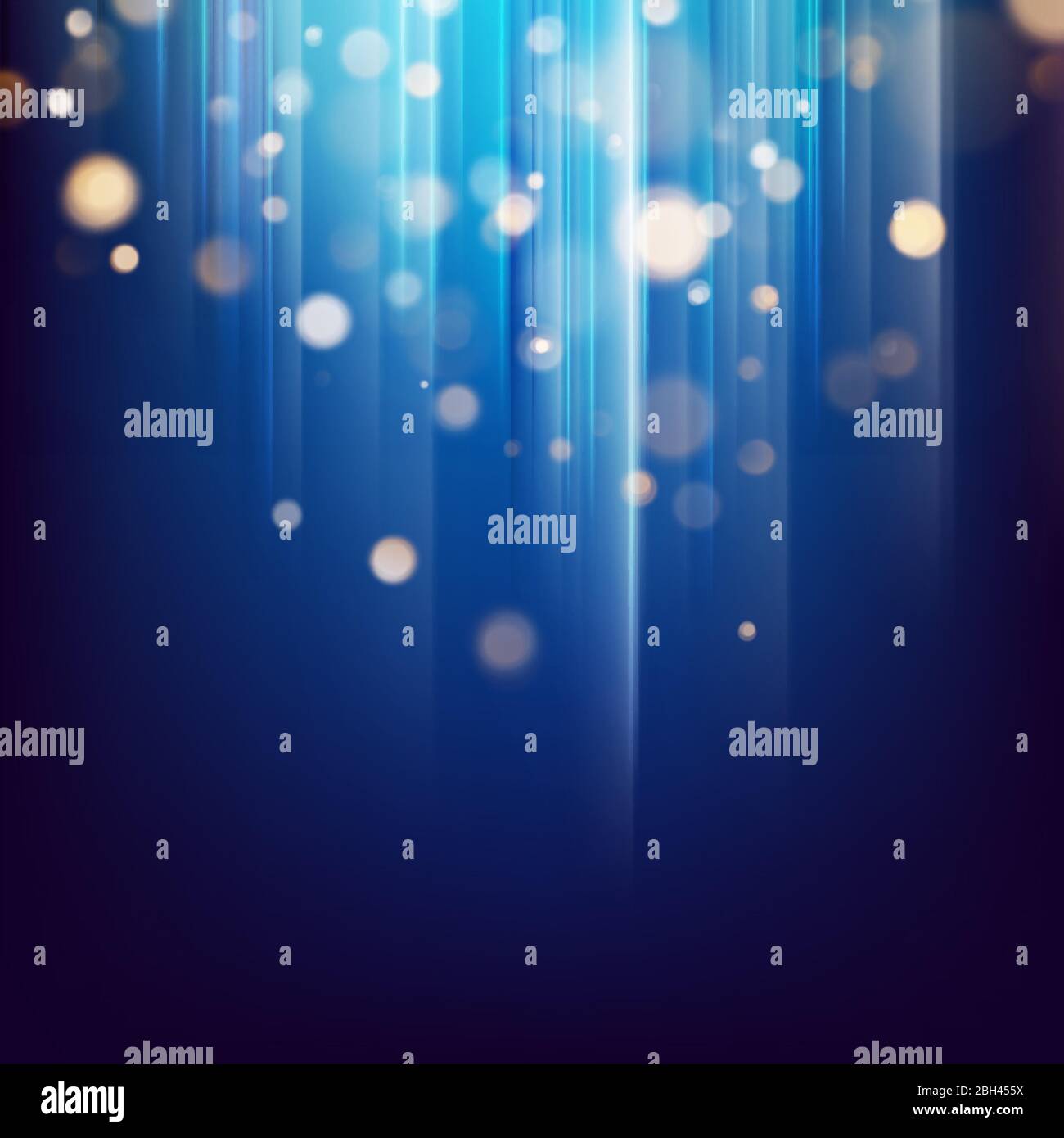 Glitter gold lights abstract particles. Defocused bokeh on dark festive abstract texture. EPS 10 Stock Vector