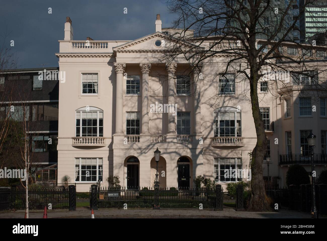 James Burton Neoclassical Regency Architecture Stucco Classical Traditional Park Square East, London NW1 by John Nash Stock Photo