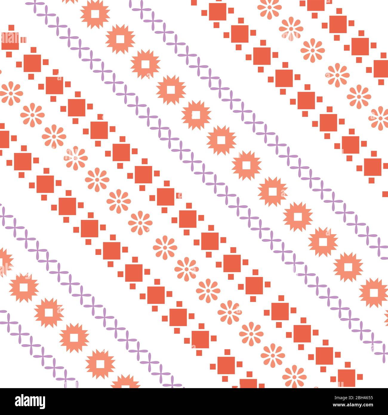 Simple embroidered design pattern for living room decor Stock Vector