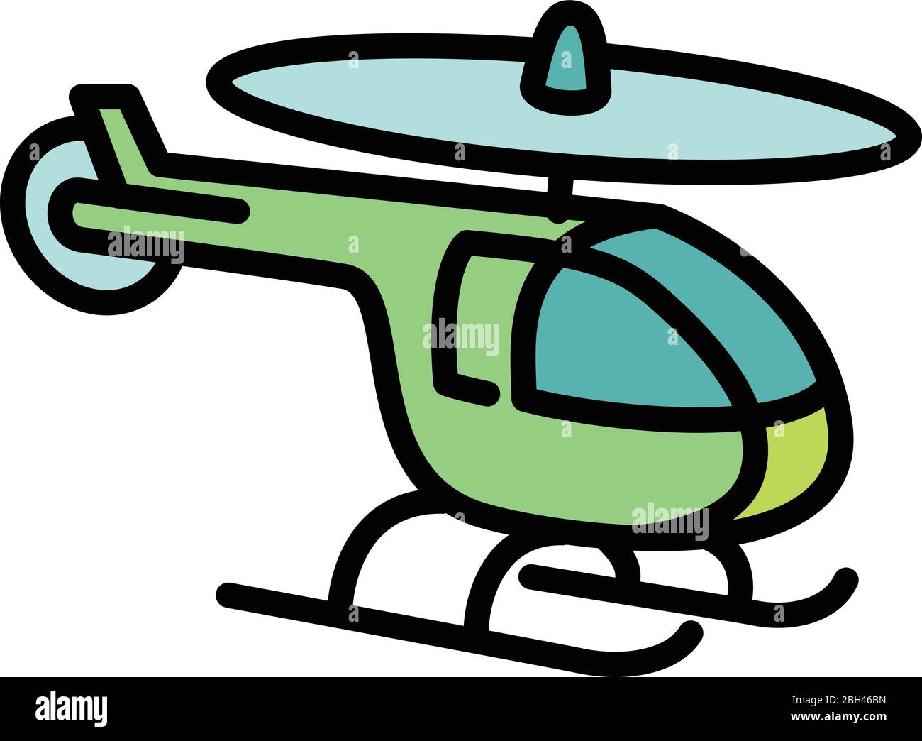 Toy helicopter icon. Outline toy helicopter vector icon for web design isolated on white background Stock Vector