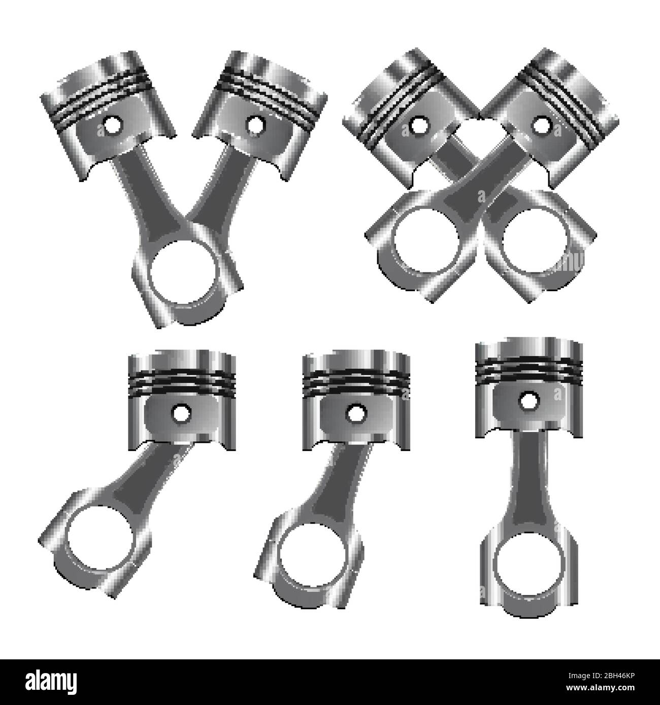 Car Engine Piston, Automobile Detail Set Vector Stock Vector Image & Art Alamy