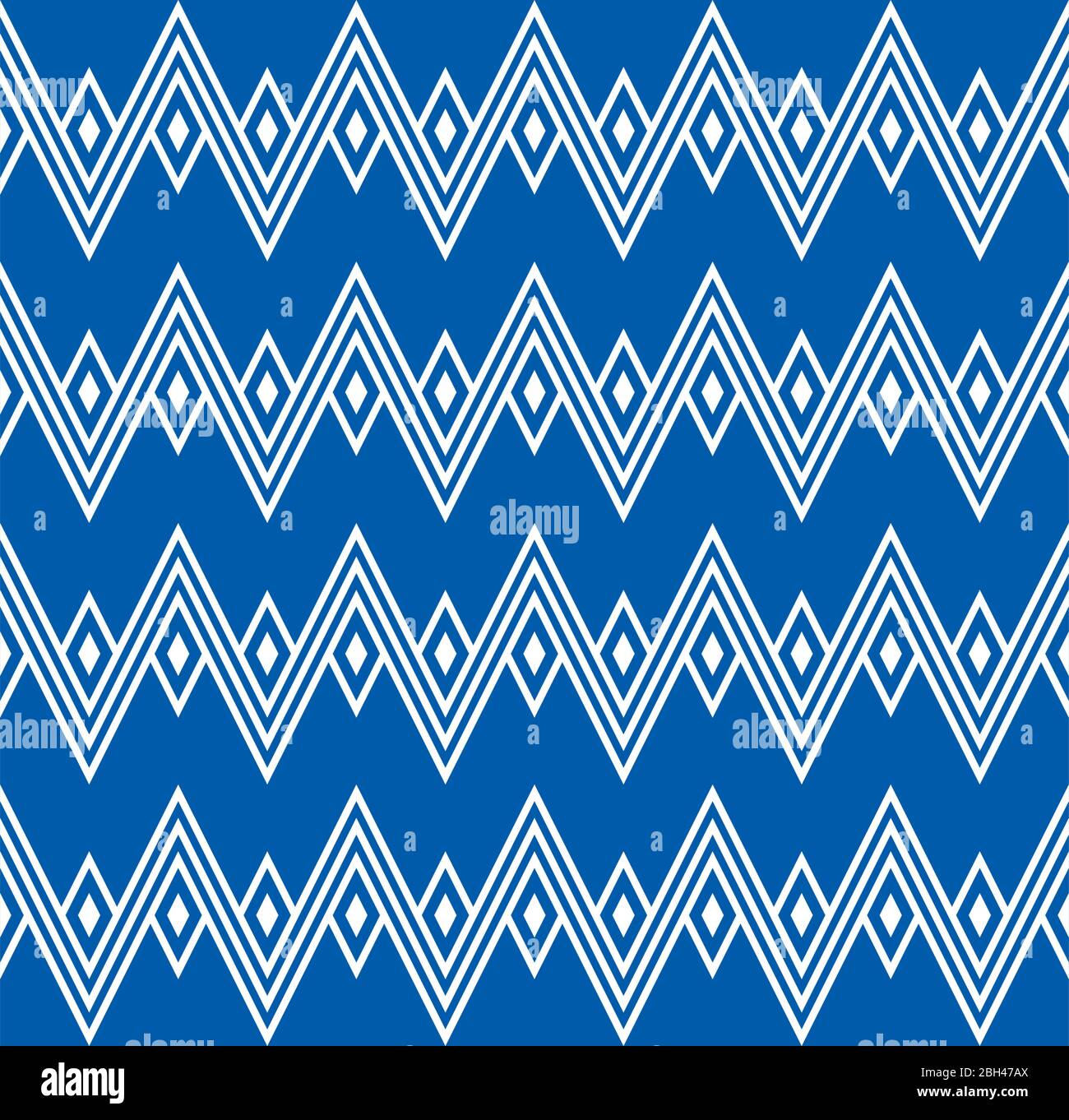 Zig zag ethnic wigwam, mountains Seamless pattern Stock Vector