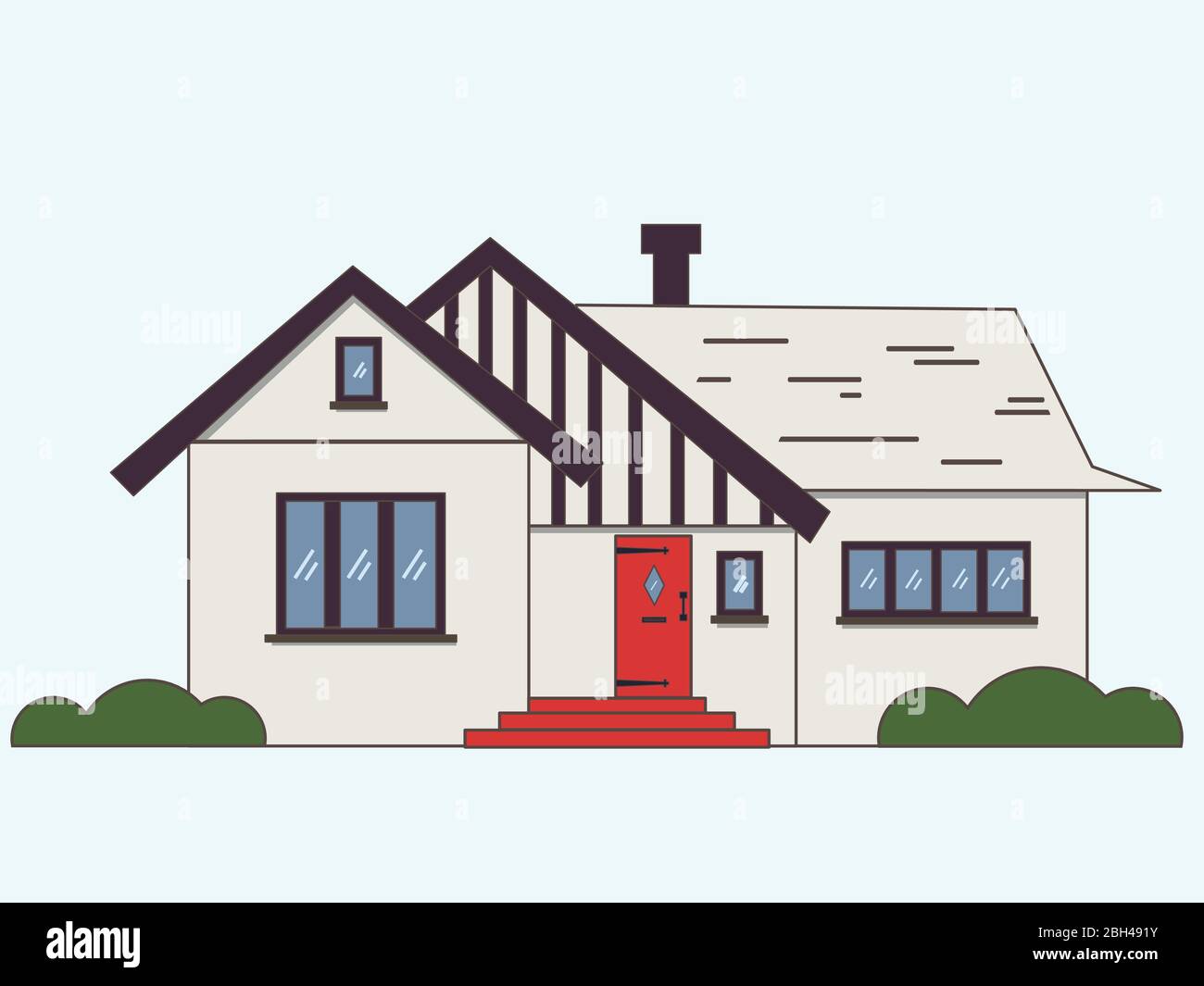 illustration of a house on a white background Stock Vector Image & Art ...