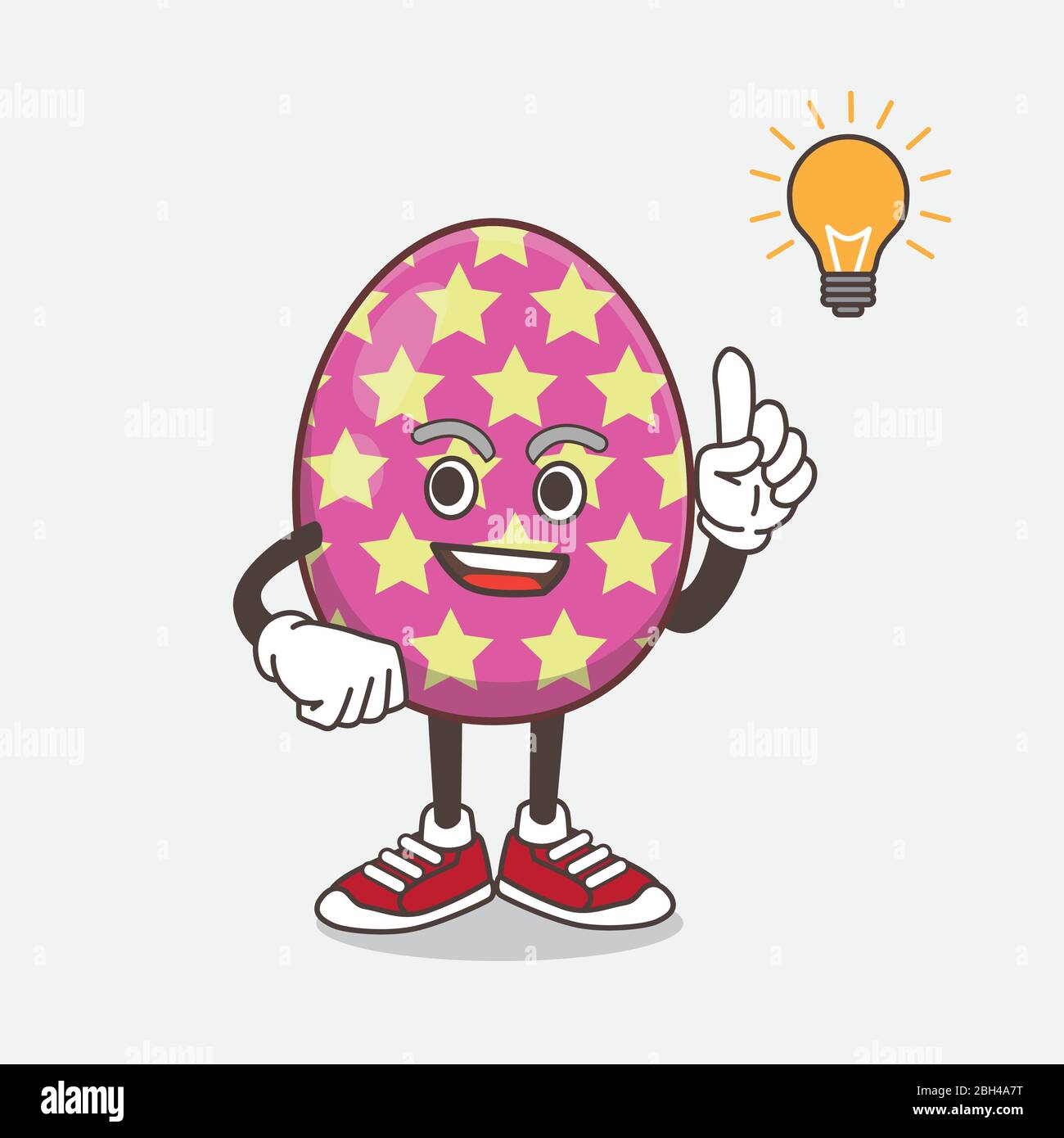 Illustration of Easter Egg Mascot Vector Character with Pose Stock ...