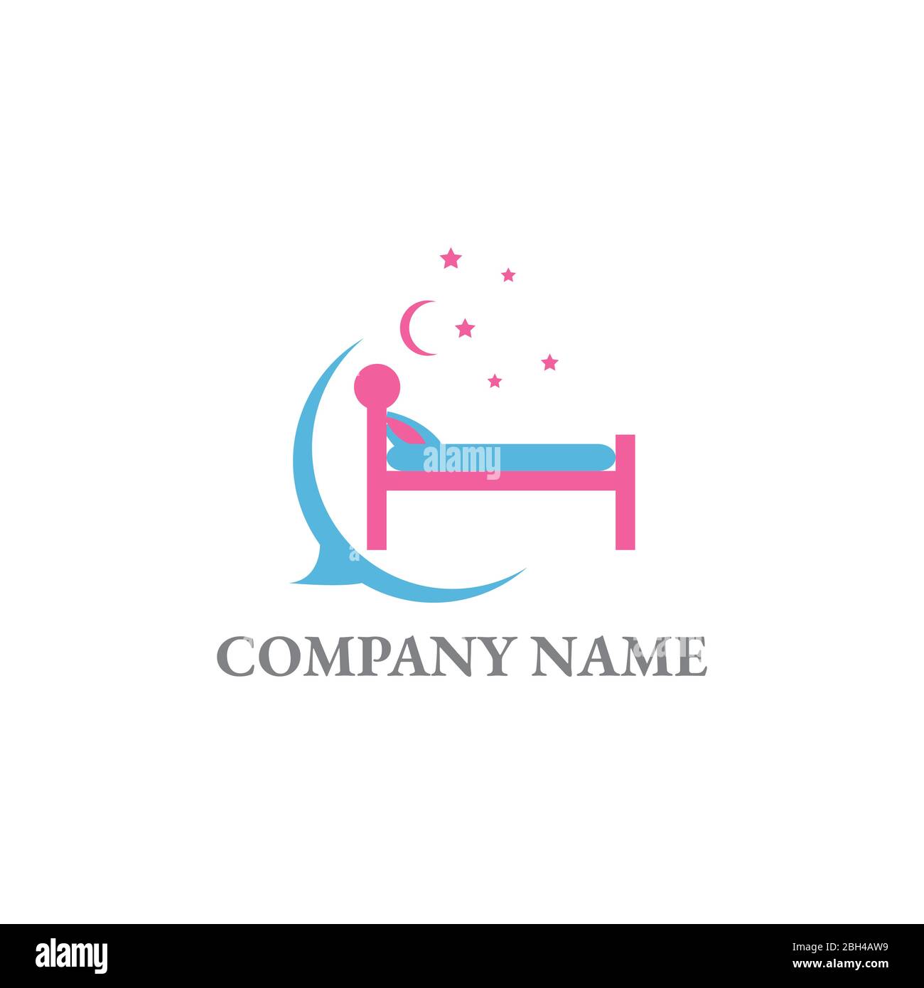 Bed logo template. Bed logo vector Stock Vector