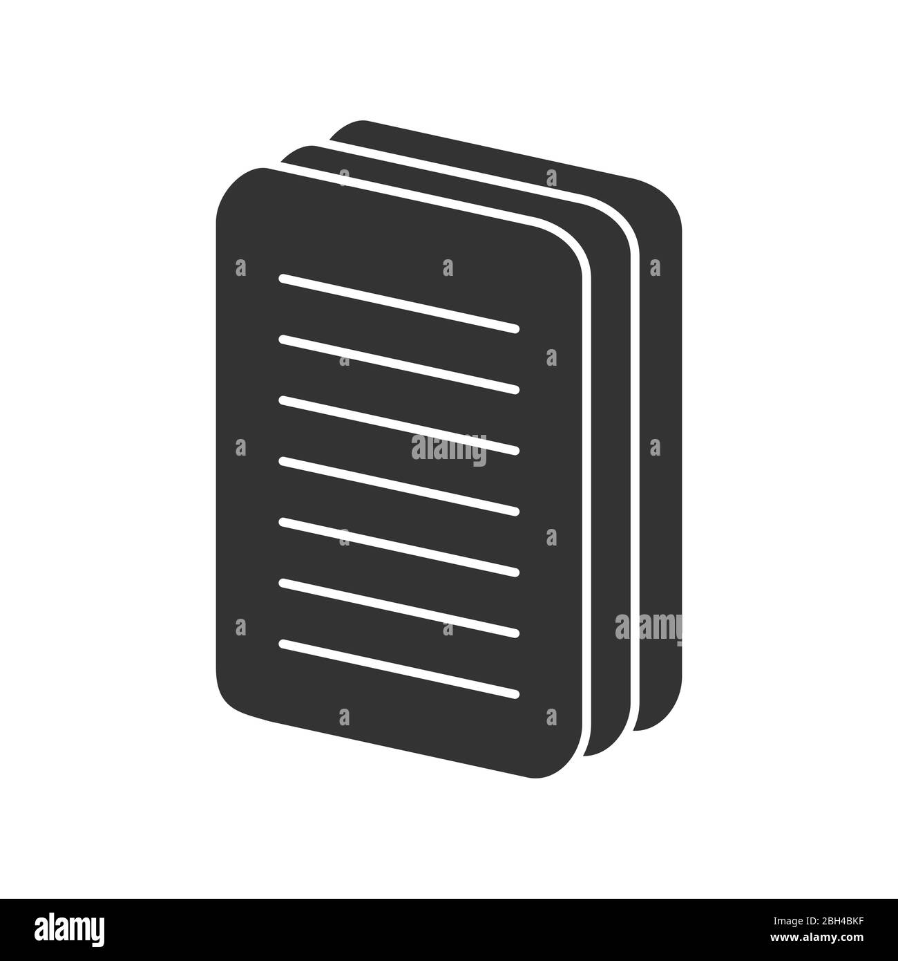 simple vector icon of a stack of documents or folders. Stock design ...