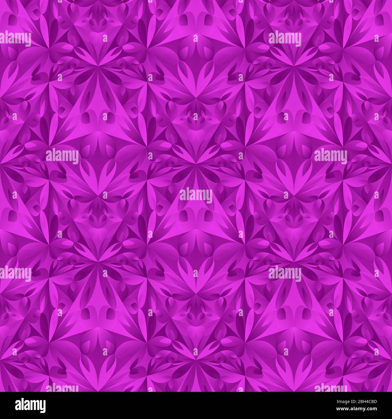 Abstract polygonal floral mosaic pattern background design Stock Vector