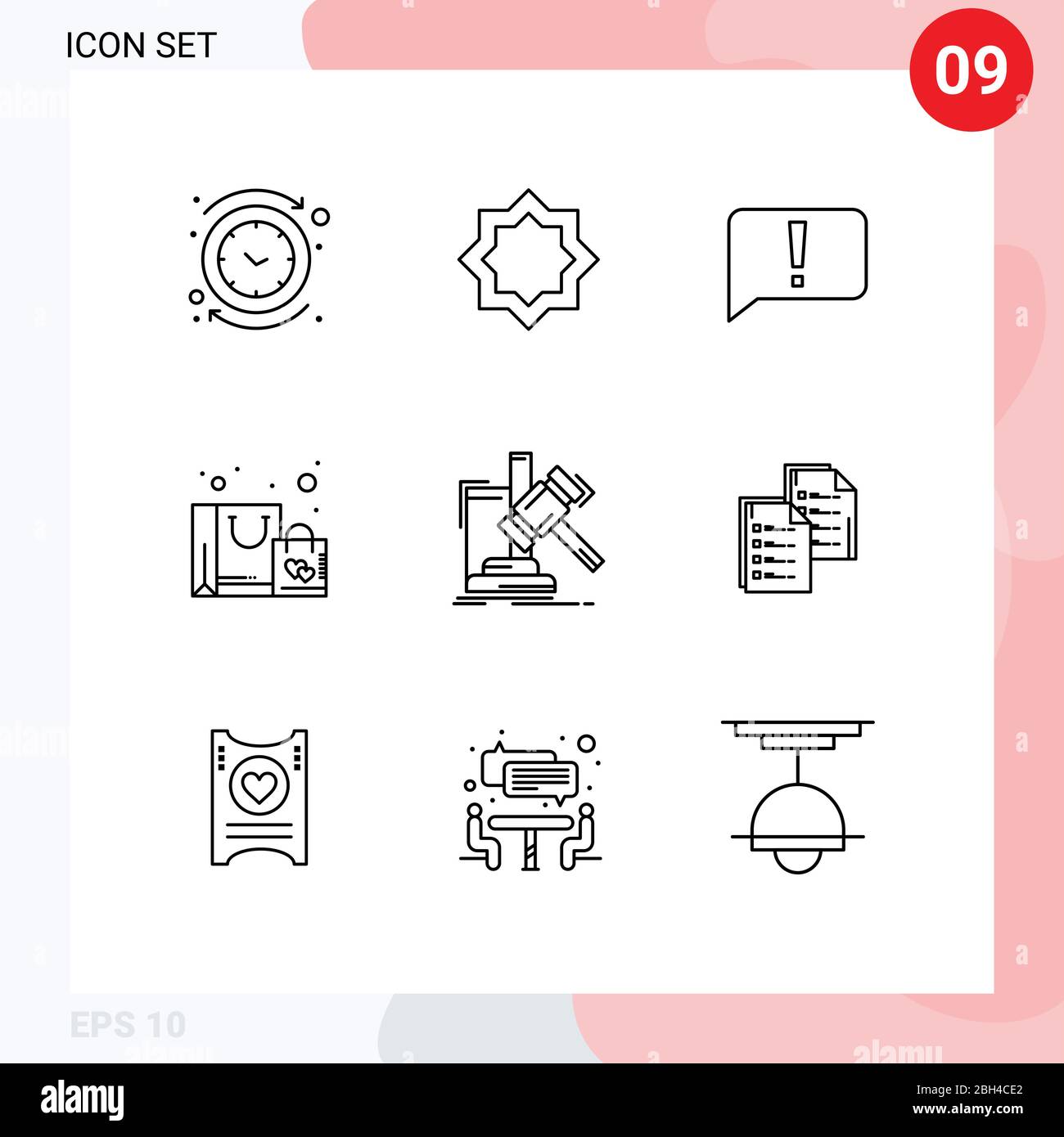 Set Of 9 Modern Ui Icons Symbols Signs For Purchase Favorite Star Bag Basic Editable Vector Design Elements Stock Vector Image Art Alamy