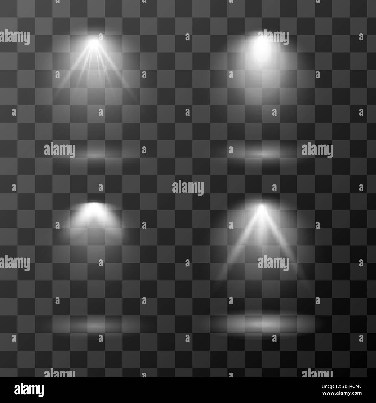 Vector Light Source Vector set of light sources isolated on transparent background. Scene ...