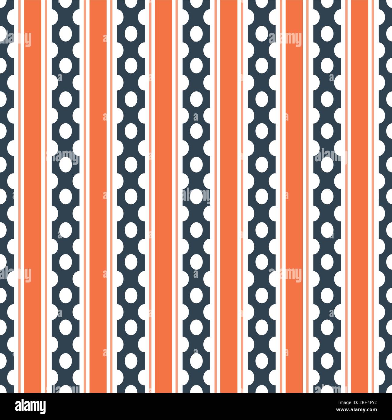 Abstract vector geometric seamless pattern with vertical stripes and dots. Monochrome background. Wrapping paper. Print for interior design and fabric Stock Vector