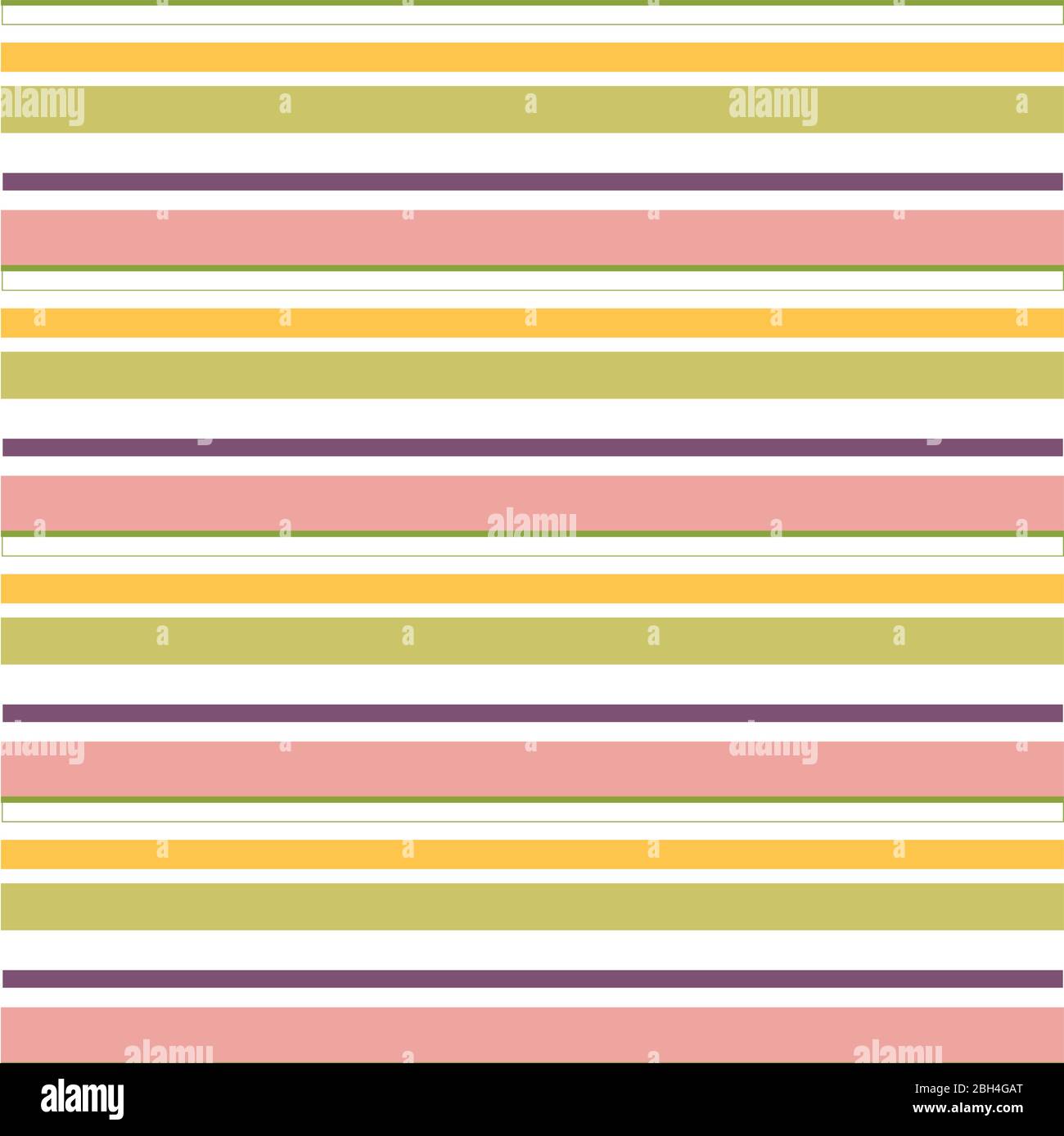 Abstract vector striped seamless pattern with colored horizontal parallel stripes. Colorful pastel background. Wallpaper for kids room or interior des Stock Vector