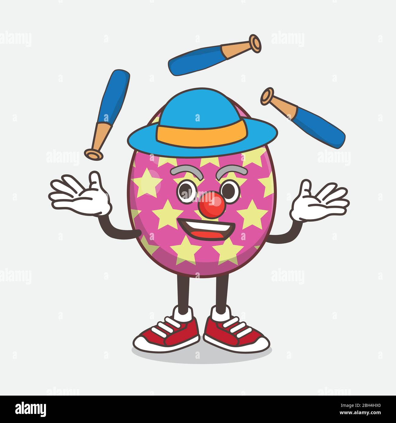 Illustration of Easter Egg Mascot Vector Character with Pose Stock ...