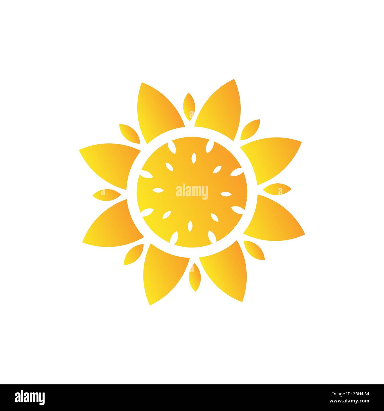 Sunflower logo icon vector illustration Stock Vector