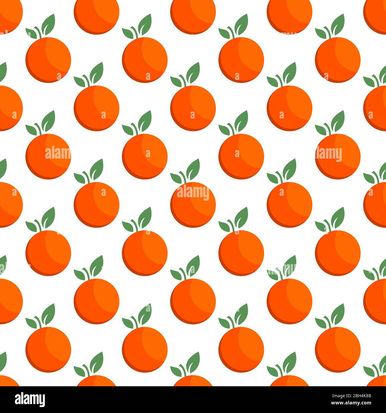 Orange fruit seamless bright art vector pattern Stock Vector