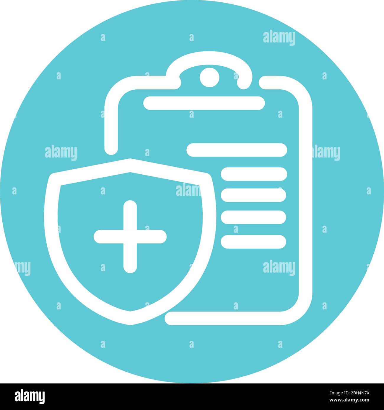 report medical shield protection and health care vector illustration ...