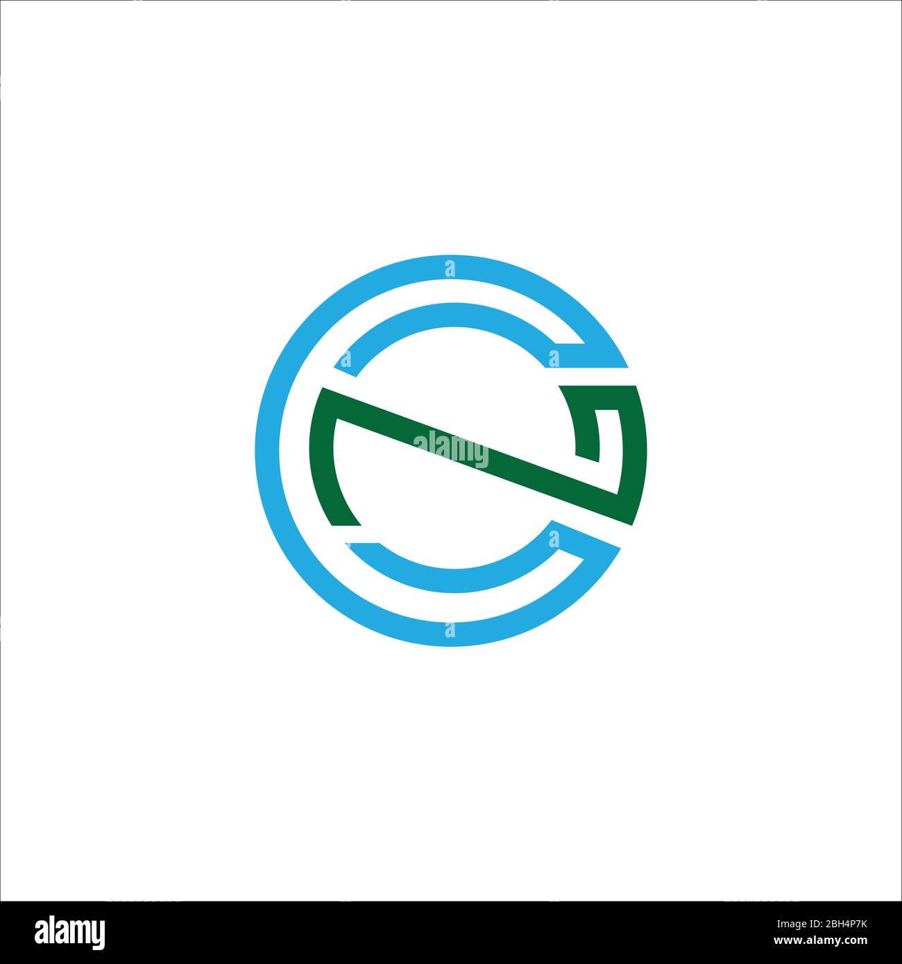 Initial letter cn or nc logo vector design template Stock Vector Image ...