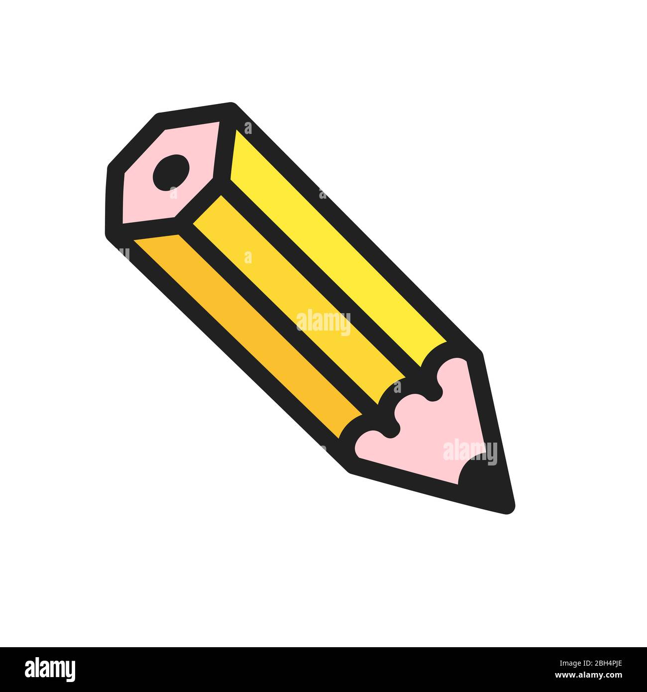 Hand drawn doodle pencil colorful icon sign vector illustration Stock ...