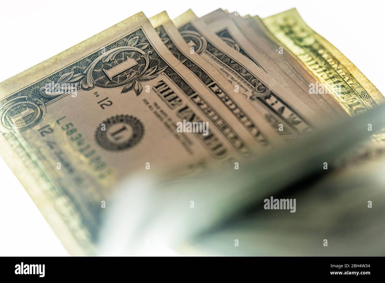 Money on white background Stock Photo