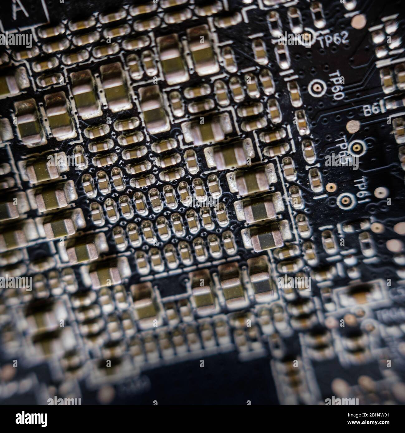 Black circuit board Stock Photo